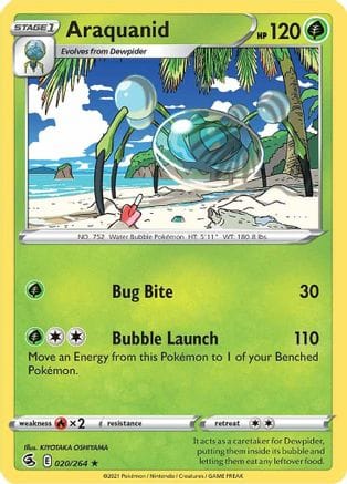 'Pokemon - 'Araquanid 020/264  SWSH08 Fusion Strike - Rare