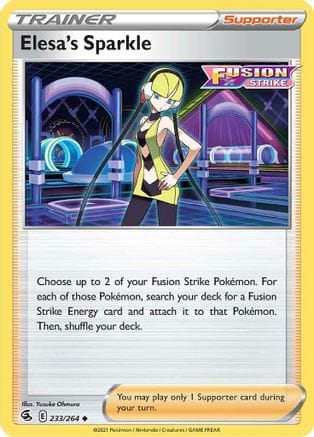 'Pokemon - 'Elesa's Sparkle 233/264  SWSH08 Fusion Strike - Uncommon