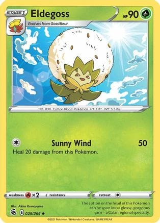 'Pokemon - 'Eldegoss 025/264  - Reverse Holofoil SWSH08 Fusion Strike - Uncommon