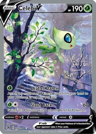 'Pokemon - 'Celebi V (Alternate Full Art) 245/264  - Holofoil SWSH08 Fusion Strike - Ultra Rare