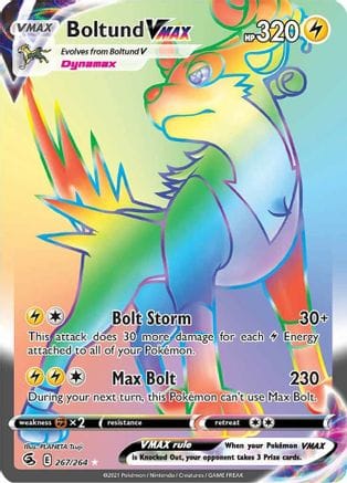 'Pokemon - 'Boltund VMAX (Secret) 267/264  - Holofoil SWSH08 Fusion Strike - Secret Rare