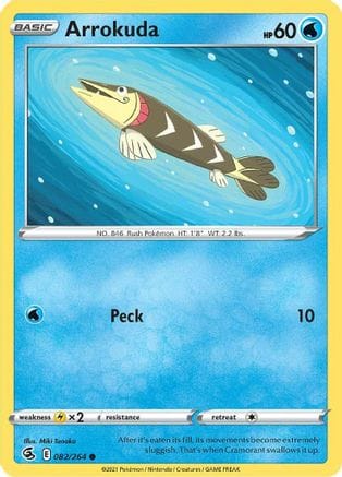 'Pokemon - 'Arrokuda 082/264  SWSH08 Fusion Strike - Common