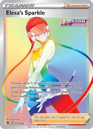 'Pokemon - 'Elesa's Sparkle (Secret) 275/264  - Holofoil SWSH08 Fusion Strike - Secret Rare