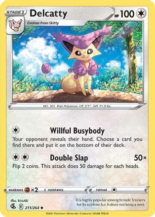 'Pokemon - 'Delcatty 211/264  SWSH08 Fusion Strike - Uncommon