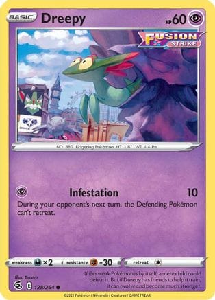 'Pokemon - 'Dreepy 128/264  SWSH08 Fusion Strike - Common