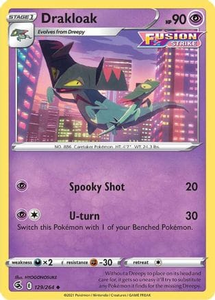 'Pokemon - 'Drakloak 129/264  SWSH08 Fusion Strike - Uncommon