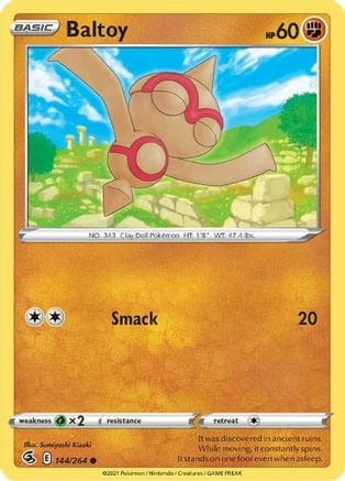 'Pokemon - 'Baltoy 144/264  SWSH08 Fusion Strike - Common