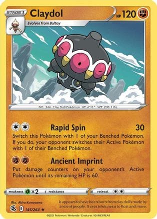 'Pokemon - 'Claydol 145/264  SWSH08 Fusion Strike - Rare