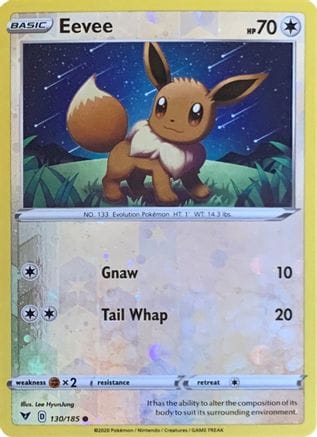 'Pokemon - 'Eevee 130/185  - Reverse Holofoil Miscellaneous Cards & Products - Common