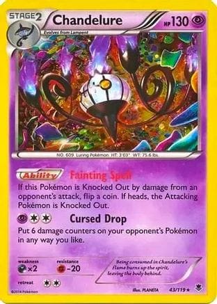 'Pokemon - 'Chandelure 043/119  - Holofoil Blister Exclusives - Promo