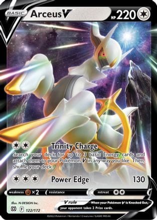 'Pokemon - 'Arceus V 122/172  - Holofoil SWSH09 Brilliant Stars - Ultra Rare