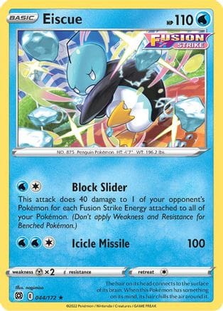 'Pokemon - 'Eiscue 044/172  SWSH09 Brilliant Stars - Rare