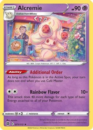 'Pokemon - 'Alcremie 071/172  SWSH09 Brilliant Stars - Rare