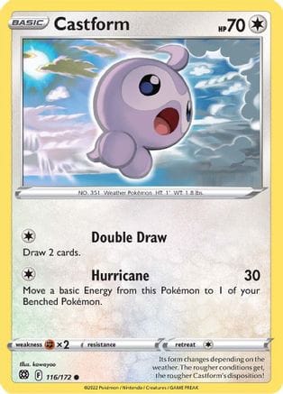 'Pokemon - 'Castform 116/172  SWSH09 Brilliant Stars - Common