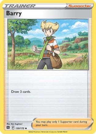 'Pokemon - 'Barry 130/172  SWSH09 Brilliant Stars - Uncommon