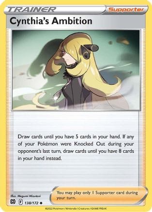 'Pokemon - 'Cynthia's Ambition 138/172  SWSH09 Brilliant Stars - Uncommon