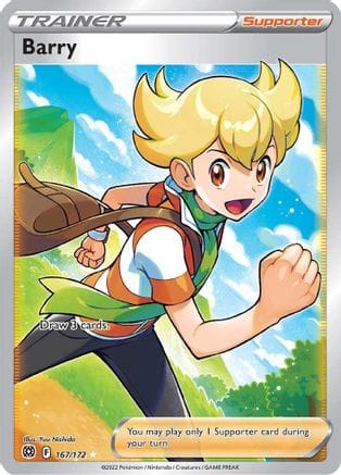 'Pokemon - 'Barry (Full Art) 167/172  - Holofoil SWSH09 Brilliant Stars - Ultra Rare