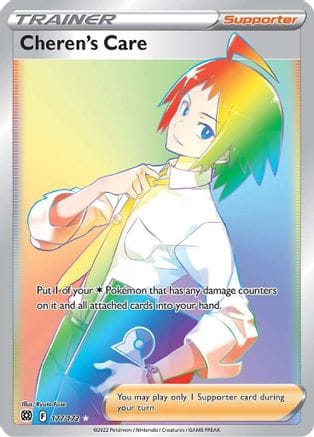 'Pokemon - 'Cheren's Care (Secret) 177/172  - Holofoil SWSH09 Brilliant Stars - Secret Rare