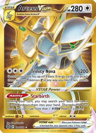 'Pokemon - 'Arceus VSTAR (Secret) (184) 184/172  - Holofoil SWSH09 Brilliant Stars - Secret Rare