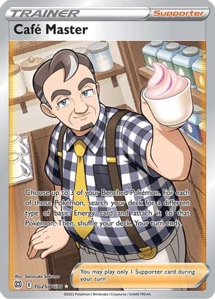 'Pokemon - 'Cafe Master TG25/TG30  - Holofoil SWSH09 Brilliant Stars Trainer Gallery - Ultra Rare