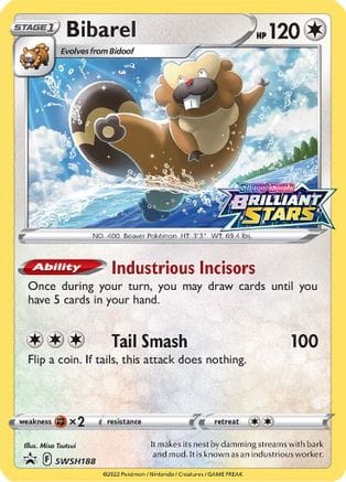 'Pokemon - 'Bibarel SWSH188  - Holofoil SWSH Sword & Shield Promo Cards - Promo
