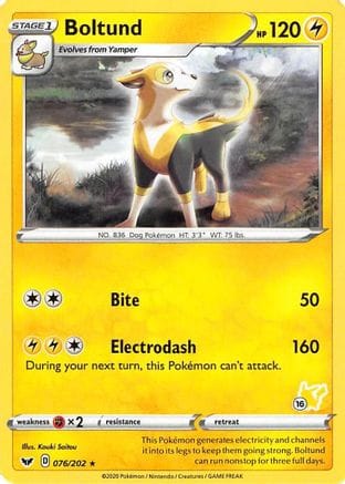 'Pokemon - 'Boltund 076/202  Battle Academy 2022 - Promo