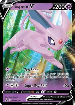 'Pokemon - 'Espeon V SWSH201  - Holofoil SWSH Sword & Shield Promo Cards - Promo