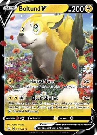 'Pokemon - 'Boltund V SWSH219  - Holofoil SWSH Sword & Shield Promo Cards - Promo