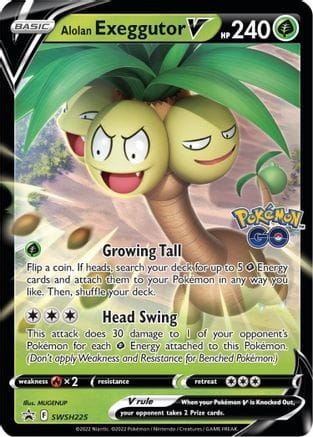 'Pokemon - 'Alolan Exeggutor V SWSH225  - Holofoil SWSH Sword & Shield Promo Cards - Promo