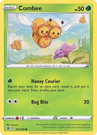 'Pokemon - 'Combee 011/189  - Reverse Holofoil SWSH10 Astral Radiance - Common