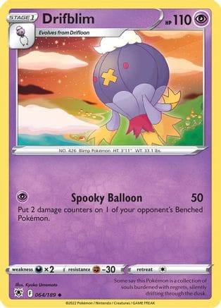 'Pokemon - 'Drifblim 064/189  SWSH10 Astral Radiance - Uncommon