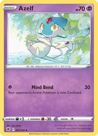 'Pokemon - 'Azelf 067/189  - Reverse Holofoil SWSH10 Astral Radiance - Uncommon