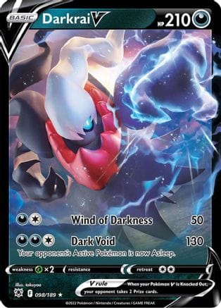 'Pokemon - 'Darkrai V 098/189  - Holofoil SWSH10 Astral Radiance - Ultra Rare