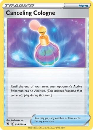 'Pokemon - 'Canceling Cologne 136/189  - Reverse Holofoil SWSH10 Astral Radiance - Uncommon