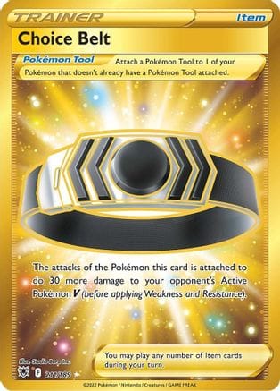 'Pokemon - 'Choice Belt (Secret) 211/189  - Holofoil SWSH10 Astral Radiance - Secret Rare