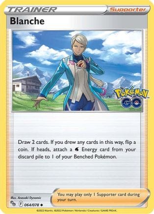 'Pokemon - 'Blanche 064/078  - Reverse Holofoil Pokemon GO - Uncommon