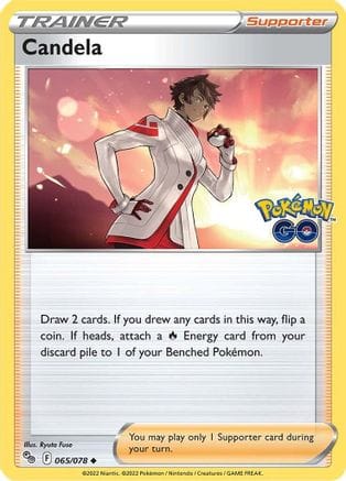 'Pokemon - 'Candela 065/078  - Reverse Holofoil Pokemon GO - Uncommon