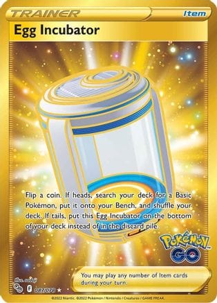 'Pokemon - 'Egg Incubator (Secret) 087/078  - Holofoil Pokemon GO - Secret Rare