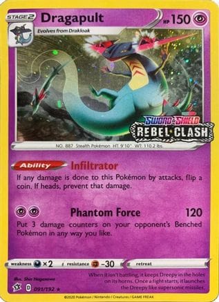 'Pokemon - 'Dragapult 091/192  - Holofoil Miscellaneous Cards & Products - Promo