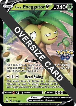 'Pokemon - 'Alolan Exeggutor V SWSH225  - Holofoil Jumbo Cards - Promo