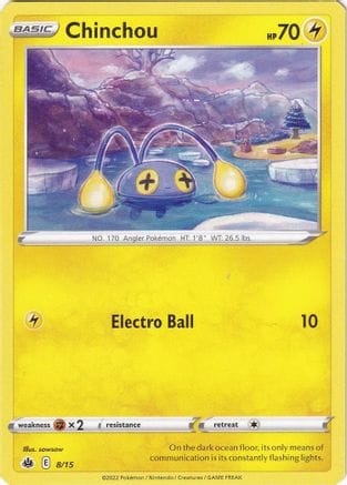 'Pokemon - 'Chinchou 008/015  McDonalds Promos 2022 - Promo