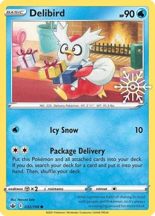 'Pokemon - 'Delibird 032/198  - Holofoil Miscellaneous Cards & Products - Promo