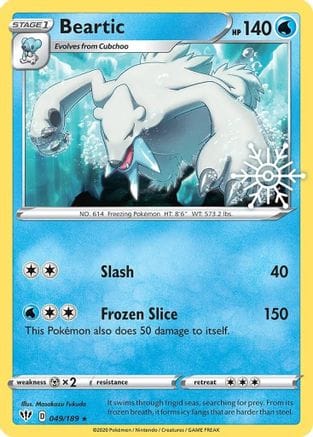 'Pokemon - 'Beartic 049/189  - Holofoil Miscellaneous Cards & Products - Promo