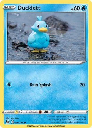 'Pokemon - 'Ducklett 046/196  SWSH11 Lost Origin - Common