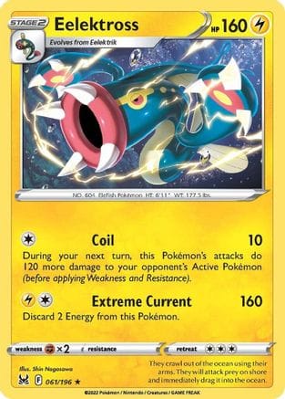 'Pokemon - 'Eelektross 061/196  SWSH11 Lost Origin - Rare