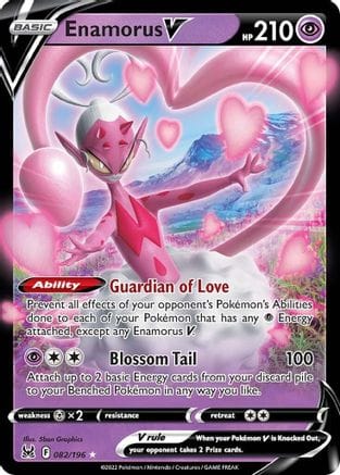 'Pokemon - 'Enamorus V 082/196  - Holofoil SWSH11 Lost Origin - Ultra Rare