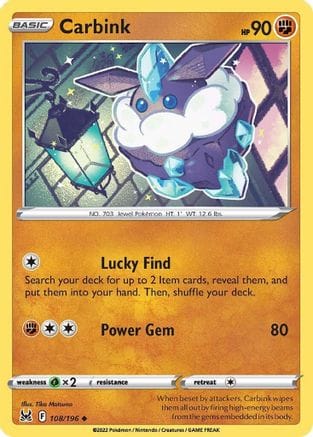 'Pokemon - 'Carbink 108/196  SWSH11 Lost Origin - Uncommon