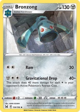 'Pokemon - 'Bronzong 126/196  SWSH11 Lost Origin - Uncommon