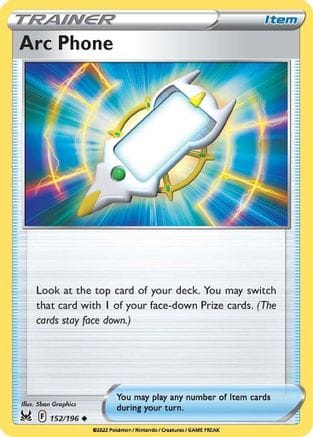 'Pokemon - 'Arc Phone 152/196  - Reverse Holofoil SWSH11 Lost Origin - Uncommon