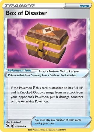 'Pokemon - 'Box of Disaster 154/196  - Reverse Holofoil SWSH11 Lost Origin - Uncommon